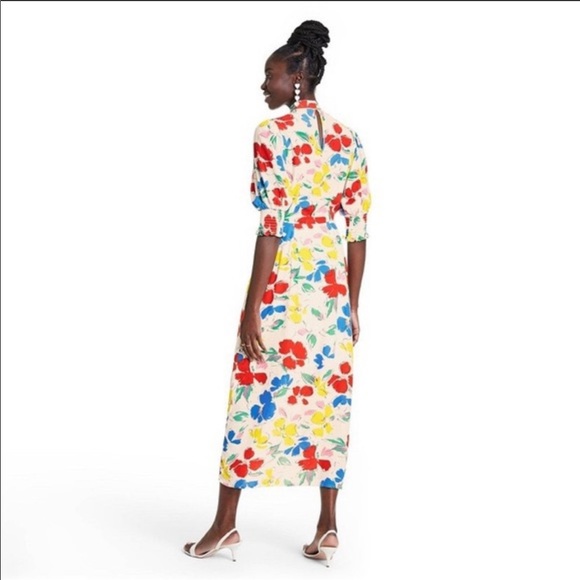 NWT Target x RIXO - Floral Mock Neck Ruffle Dress - Picture 3 of 6
